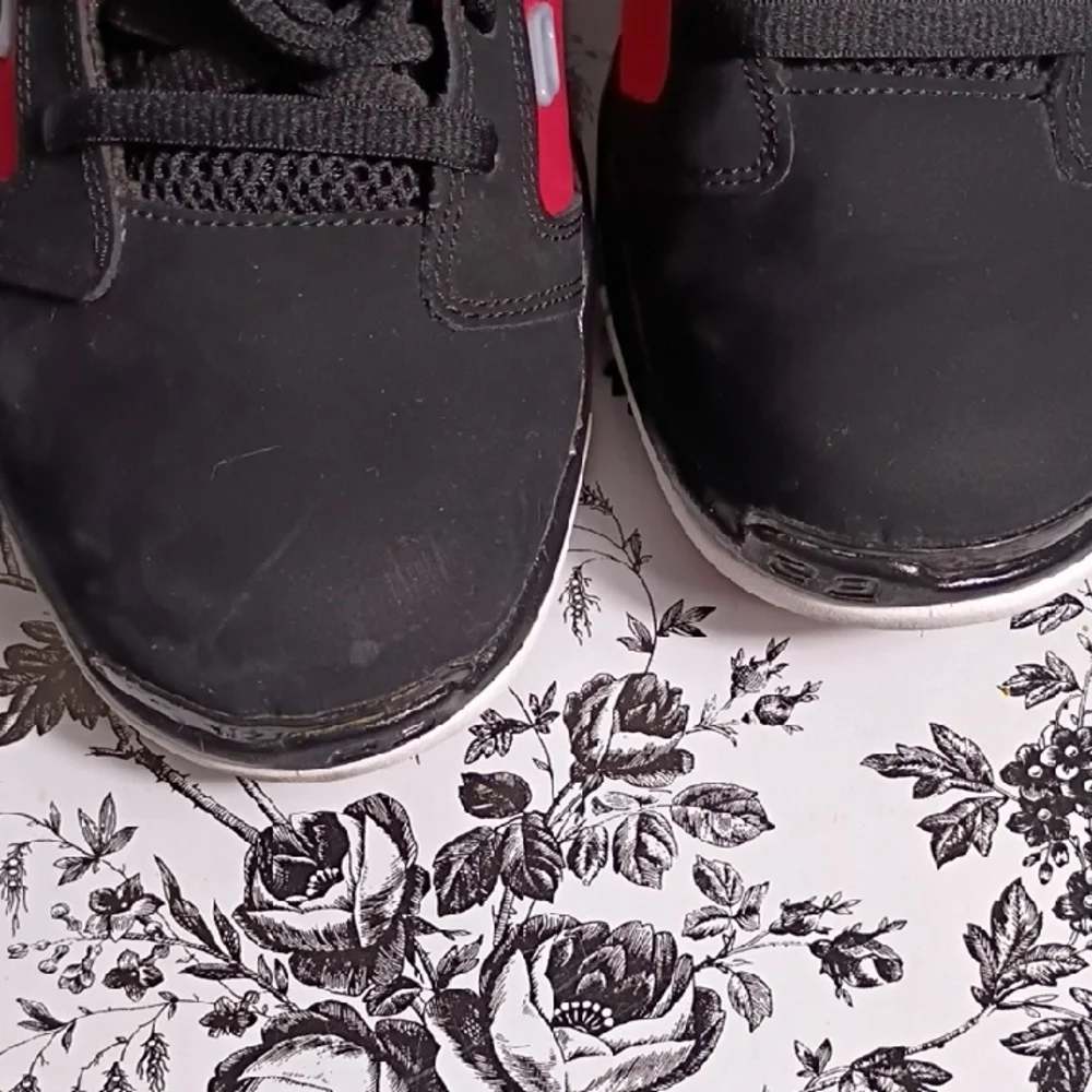 Air Jordan Carmine High-Top‎ Sneakers - Black, Red, and White Size 8